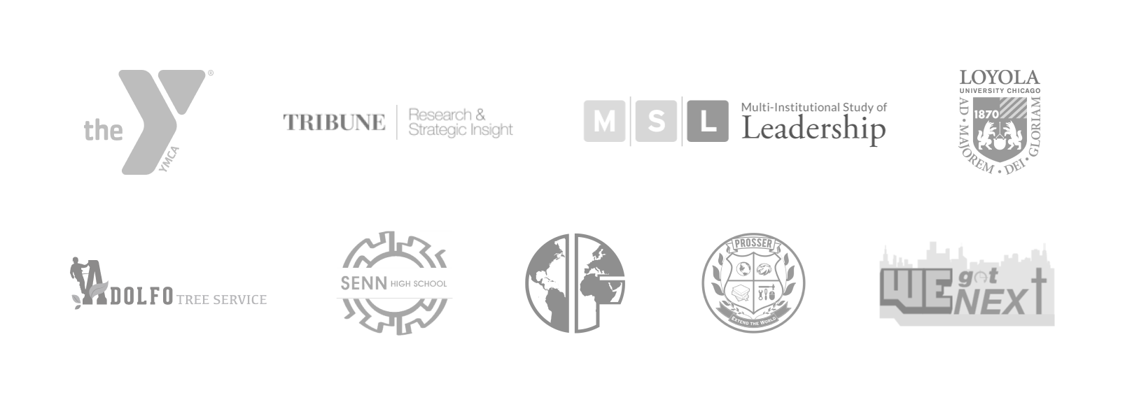 Collage of client logos